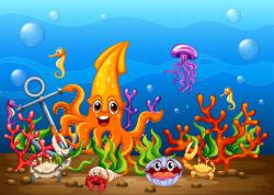 agmART Fotótapéta Gyerek Akvárium Kagylók Vízi Világ (Fototapety agmART)