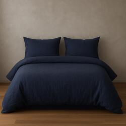 Takoy Pamut ágyneműhuzat lenvászon hatásban sötétkék