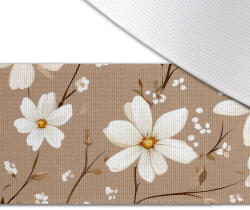 Takoy Nyomtatott dizájnos gumi 5cm fehér virágok Lema bézs alapon