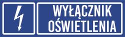  Információs tábla Világításkapcsoló gravírozás piktogram 20x6 cm (Tabliczka piktogram)
