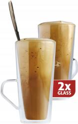 Maxxo Frappé termosz pohár 380 ml, dupla falú boroszilikát üveg 2 db (441495)