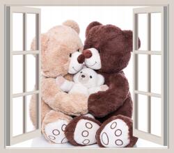 agmART 3D Fotótapéta Ablak kilátás gyerekeknek mackók plüssök (fototapeta)