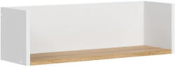Vicco Viktorfehér falipolc arany tölgy betéttel - 60 × 20 × 20 cm