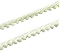 Takoy Bandă cu ciucuri 0, 5cm culoare verde deschis / 18, 5m