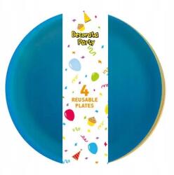 Procos Színes Party félig átlátszó műanyag tányér 4 db-os (94594)