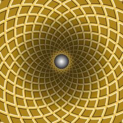 agmART Fotótapéta Sárga Absztrakt Illúzió Alagút 3D (Fototapety agmART)