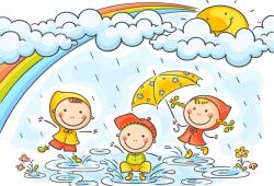 agmART Fotótapéta Gyerekeknek Szivárvány Nap Felhők Gyerekek (Fototapety agmART)