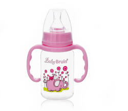 Baby Bruin fogantyús cumisüveg 120 ml rózsaszín (55043202rozsa)