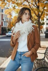 Accessories Seven Női kötött csősál, egyszínű, pihe puha