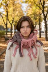 Accessories Seven Kislány kötött csősál, kétszínű, pihe puha, kötött