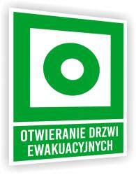  Menekülési tábla nyomott mintával 20x15 Menekülési ajtó nyitás (Tabliczka piktogram)