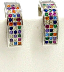 PALERMO 3 SOROS PALERMO ezüst fülbevaló - 14 mm (multicolour) (2023052706)