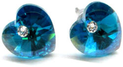 Sweet Heart bedugós fülbevaló - 10 mm (blue zircon) (202102046)