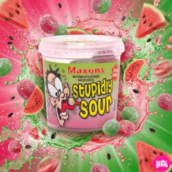 Maxons Stupidly Sour Tub Watermelon 75g - Brutálisan Savanyú Görögdinnyés Keménycukorka