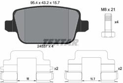 TEXTAR Frane, Set Placute Frana Disc (2453703)