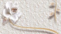 agmART Fotótapéta Rózsa Márvány Virágok Arany 3D 200x130 (Fototapety agmART)