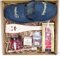  Kész Ajándék Szett Papucs Nagypapának Kartondobozban Méz Lekvár *42*