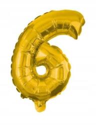 Procos Arany Gold mini 6-os szám fólia lufi 35 cm