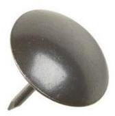  Kárpitos díszszeg - fekete antik - 100 db