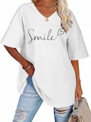  Női póló Pamut 100% V-nyakkivágás Rövid ujjú S oversize (B0DNZ1QC8G)
