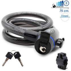  Kulcsos rollerzár (fekete, kábelzár, konzollal)