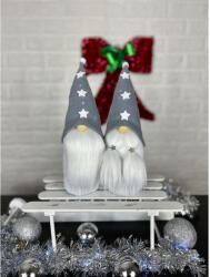 Manóvilág Karácsonyi Manó | Szürke | Fehér csillag (30-35cm)