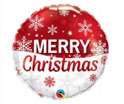 Qualatex Karácsonyi Snowflakes fólia lufi 46 cm