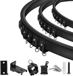 Karnisvilág Flexibilis függönykarnis 500 cm fekete