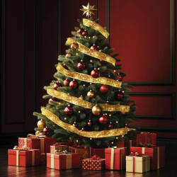 Somogyi Elektronic RLS15WW LED-es szalag mintákkal, arany színű szalag, 8 funkció, 150db melegfehér LED, 15m hosszú, 5cm széles, adapteres tápellátás, beltéri kivitel (RLS15WW) - decorit