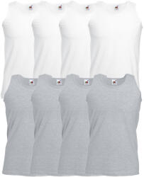 Fruit of the Loom 8 db-os csomagban Fruit of the Loom F06 ujjatlan, sportos trikó fehér-szürke - M (F06-WH-HGY-8-M)