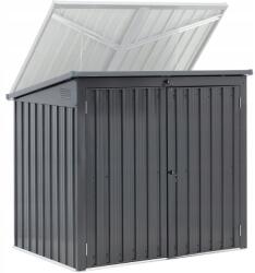 UNIPRODO Védőburkolat 2 kosárhoz szemetesvödör 240 l fém (10250609)