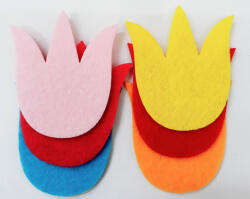  Filcfigura tulipánok 6db/cs, kb. 6cm 23207 (23207)