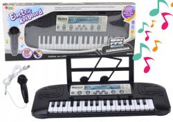 LEAN Toys Elektromos Zongora Gyerekeknek Állvány Mikrofon Fekete (18239)