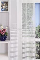 FüggönyFutár Webáruház Alexandria - fehér csíkos jacquard függöny, ólomzsinóros, egyedi méretre, készre varrjuk