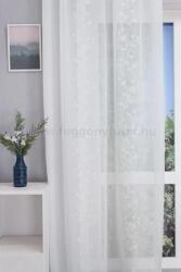 FüggönyFutár Webáruház Selma - tört fehér színű, indás, leveles, hímzett, nyírt sablet függöny, ólomzsinóros , egyedi méretre, készre varrjuk