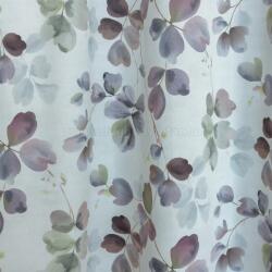 FüggönyFutár Webáruház Siena - Lila levélmintás kétoldalas dimout, egyedi méretre, készre varrjuk
