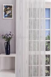 FüggönyFutár Webáruház Kansas - Szőtt, nyírt, tört fehér, szürke, ezüst rombusz mintás sablet függöny, ólomzsinóros, 210cm , egyedi méretre, készre varrjuk - fuggonyfutar - 4 580 Ft