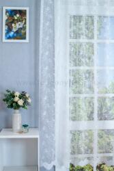 FüggönyFutár Webáruház Fehér indamintás jacquard függöny, egyedi méretre, készre varrjuk