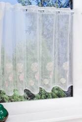 FüggönyFutár Webáruház Mákvirágos himzett voile vitrázs függöny, egyedi méretre, készre varrjuk