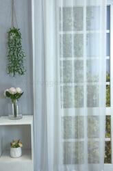 FüggönyFutár Webáruház Neuss-Fényes fehér fényáteresztő függöny, egyedi méretre, készre varrjuk