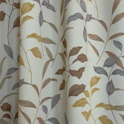 FüggönyFutár Webáruház Bolton - Barna színű levélmintás dimout függöny, egyedi méretre, készre varrjuk