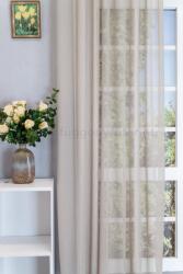 FüggönyFutár Webáruház Nugát színű batiszt jellegű, tetra sablé függöny, egyedi méretre, készre varrjuk