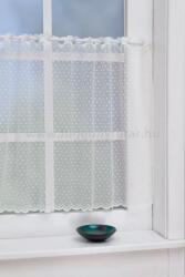 FüggönyFutár Webáruház Kis pöttyös ekrü jacquard vitrázs függöny, egyedi méretre, készre varrjuk