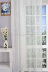 FüggönyFutár Webáruház Sima, ekrü voile függöny, ólomzsinóros, LÁNGÁLLÓ, egyedi méretre, készre varrjuk