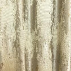 FüggönyFutár Webáruház Rodolfo - Bézs-arany színű jaquard szövött mintás szatén dekor függöny, egyedi méretre, készre varrjuk