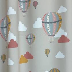 FüggönyFutár Webáruház Balloons - Bézs színű nyomott mintás gyerekszobai dimout függöny, egyedi méretre, készre varrjuk