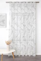 FüggönyFutár Webáruház Mila - Szürke színű pálmalevél mintás sablé függöny, egyedi méretre, készre varrjuk