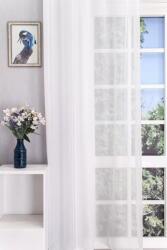 FüggönyFutár Webáruház Fehér színű, gyöngyház fényű sablé függöny, egyedi méretre, készre varrjuk