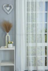 FüggönyFutár Webáruház Emily - Fehér apró rácsmintás lángálló függöny, egyedi méretre, készre varrjuk