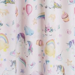 FüggönyFutár Webáruház Rainbow - Unicornisos gyerekszobai dekor függöny, egyedi méretre, készre varrjuk
